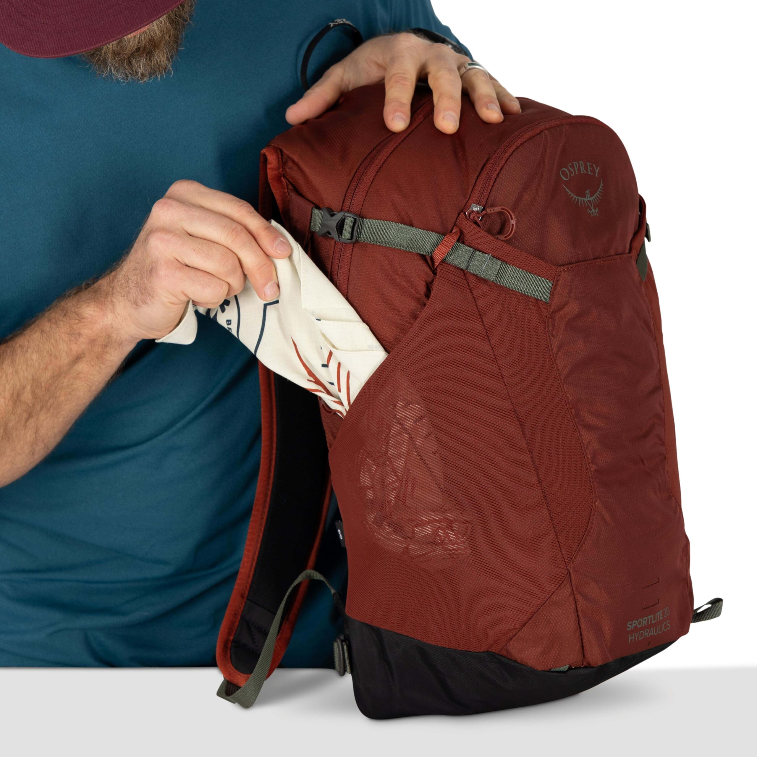 Osprey Sportlite plecak turystyczny unisex 20 l, ze zbiornikiem hydraulicznym, zielony liść sosny