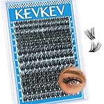 KEVKEV Lash Clusters 144 Pcs Eyelash Clusters Wispy Natural Cluster Eyelash Extension Thin Band & Soft Mix Length Lashes DIY Lash Extensions at Home Easy to Apply(Cirrus,8-18mix)
