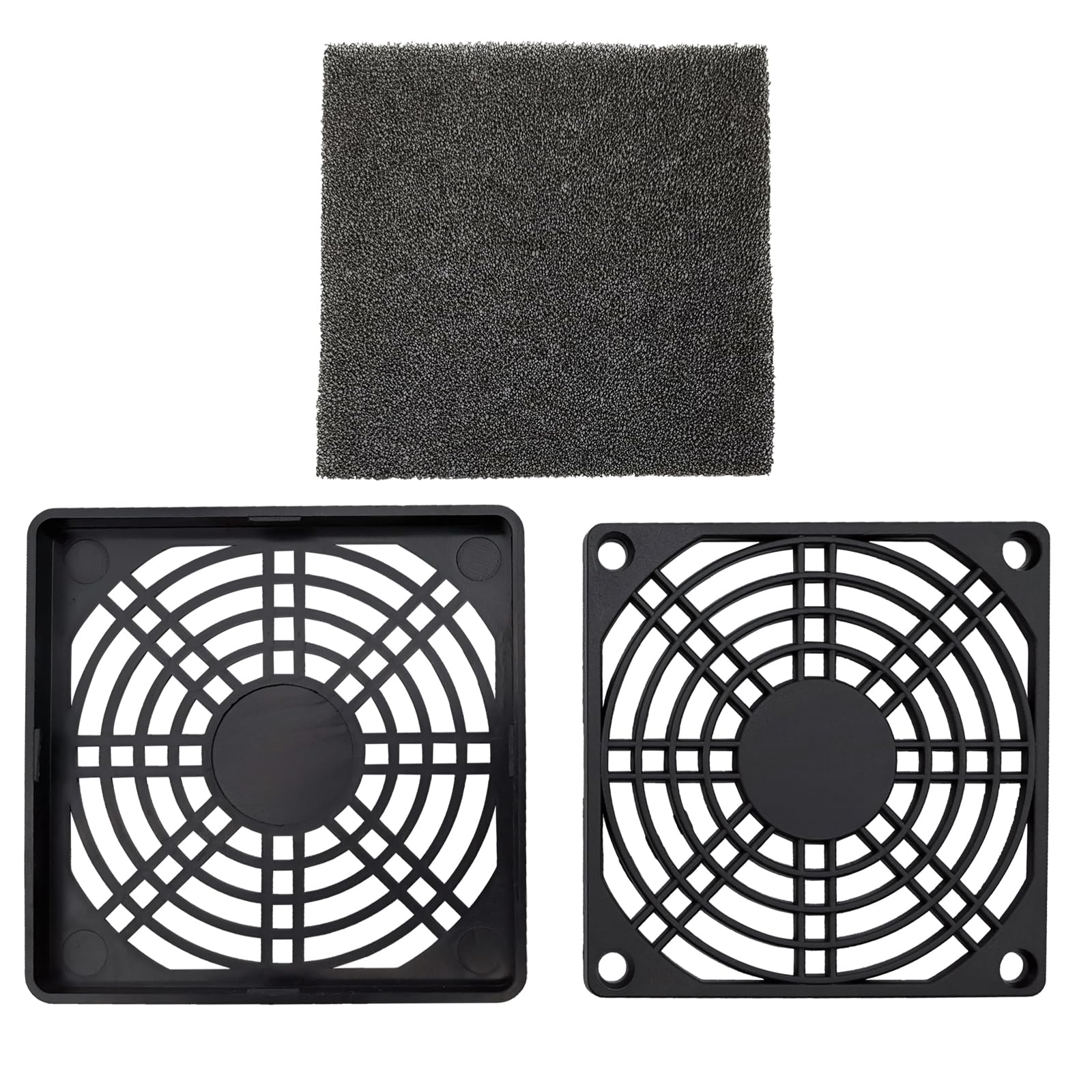 2 Filtri Antipolvere Per Ventole PC 40mm - Set 3 In 1 Con Griglie Di Protezione Nero - Foto 13