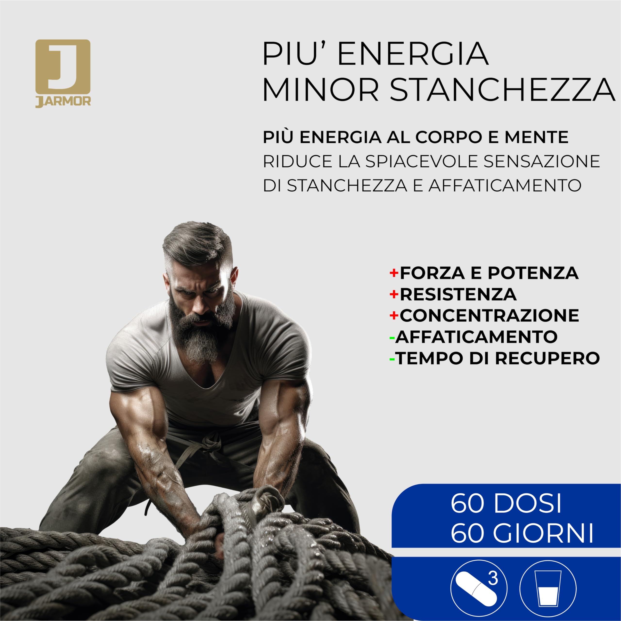 Citrullina Malato 3000mg - 180 Capsule J.Armor Pharma, L-Citrullina Pura Pre-Workout Naturale, Supporto Muscolare e Resistenza (180 CPS)