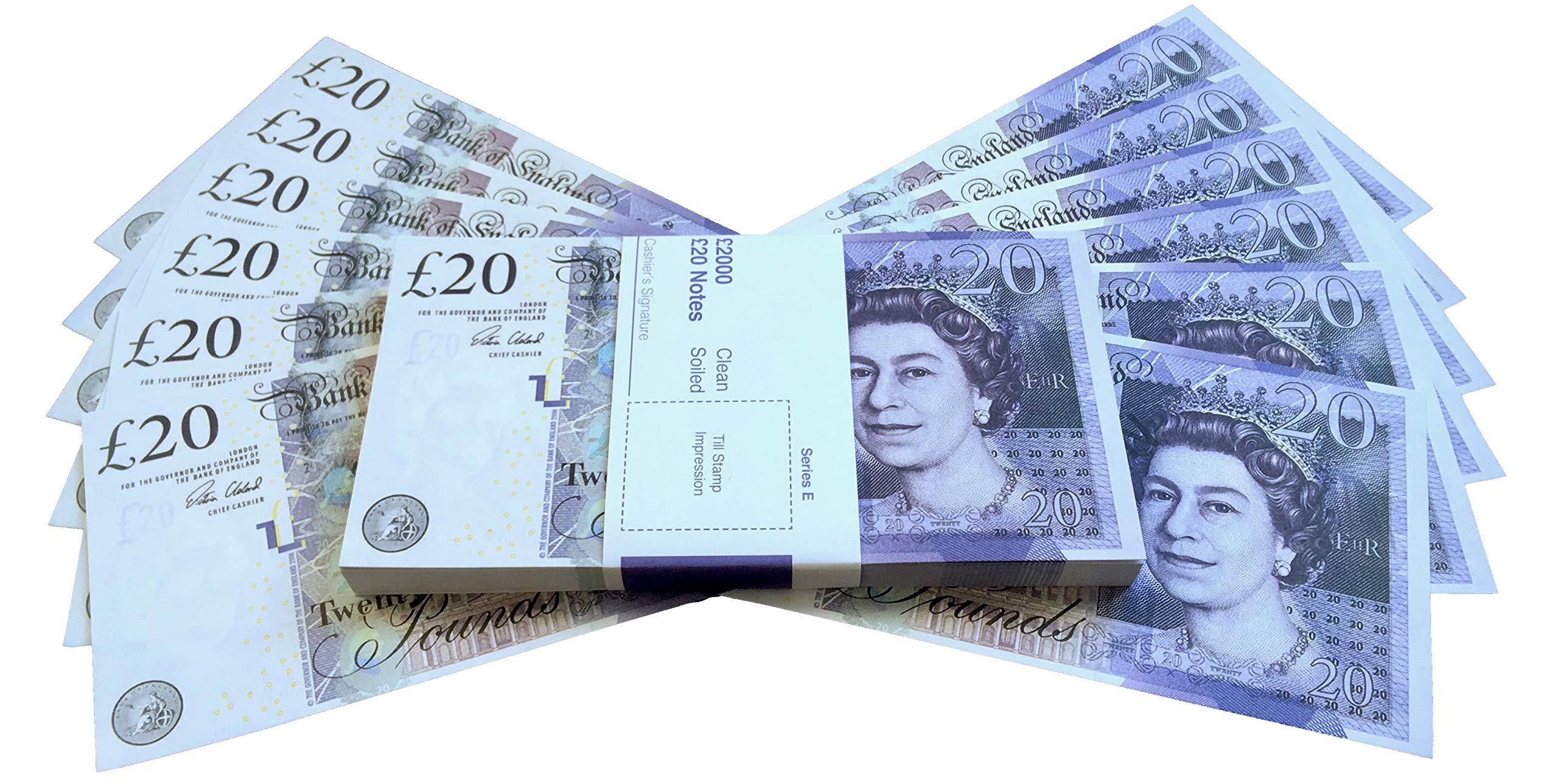 PROP MONEY | UK COMPANY | UK POUNDS GBP BANK 100 20 NOTES Extra Bank Strap - Movies Play Fake Casino Photo Booth