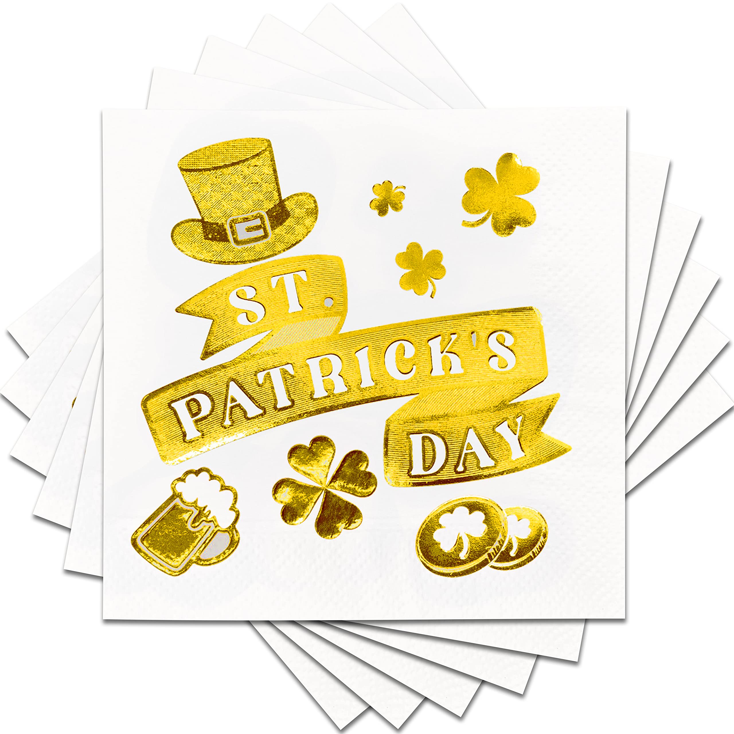 Photo 1 of 4 ITEMS Happy St. Patrick's Day Luxury Napkins BUNDLE
