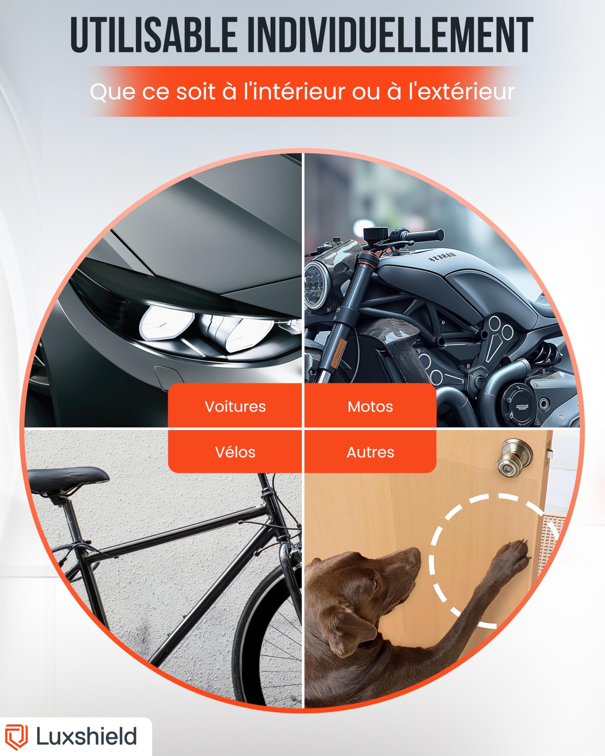 Luxshield Film de protection de peinture 15x200cm pour voitures, motos, vélos - autocollant, au mètre, transparent mat, fabriqué en Allemagne