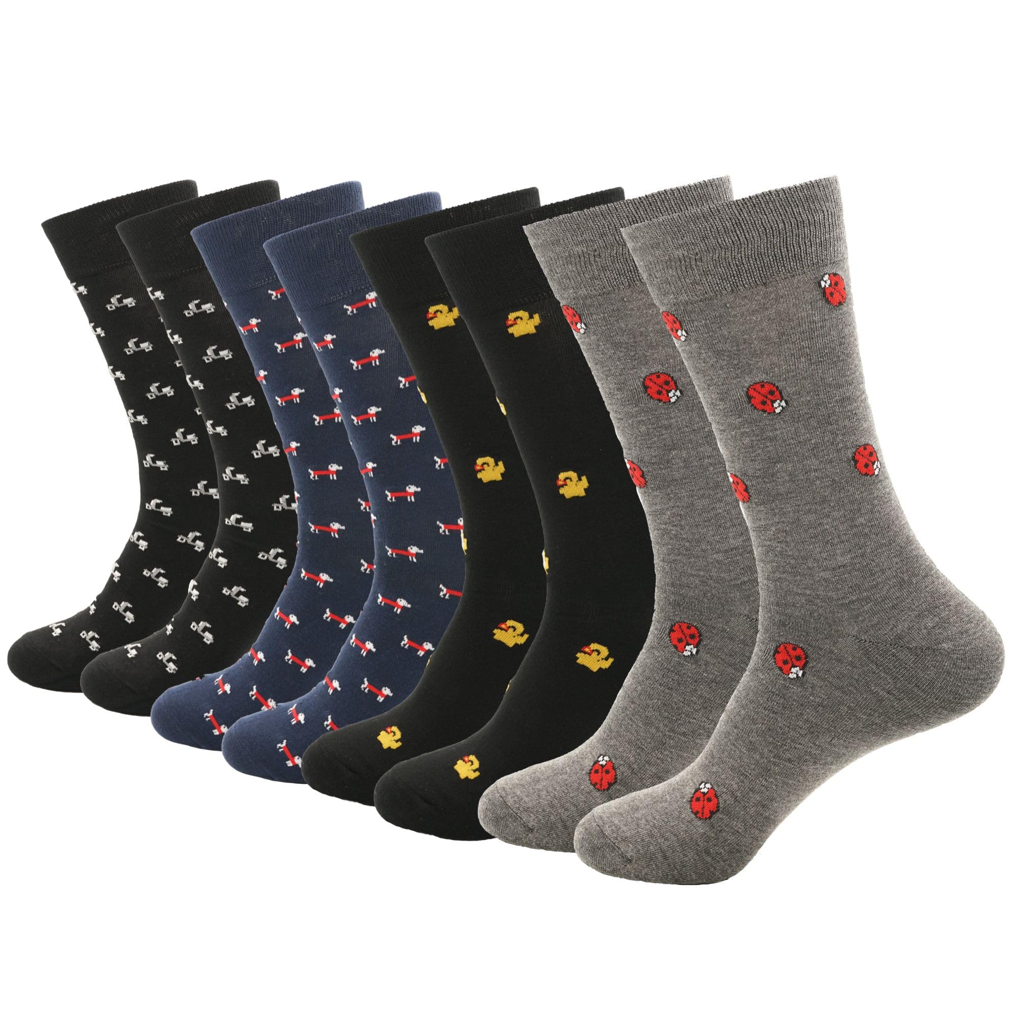 PETIBU Calcetines Bambú Hombre Divertidos, Calcetines Hombre Fibra de Bambú Ecológicos Coloridos Bonitos 82% Bambú Ultra Suaves