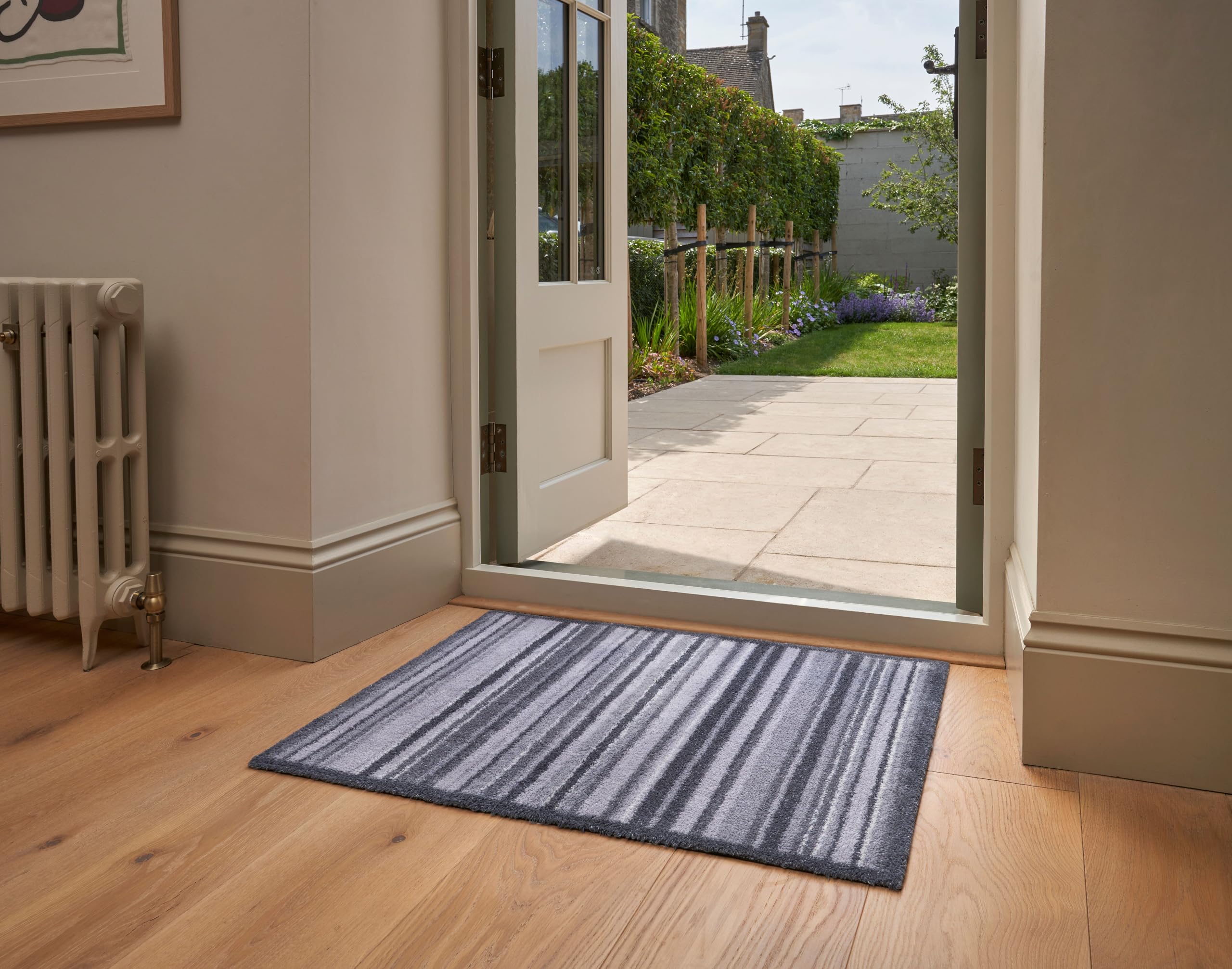 Turtle Mat Slate Stripe 60x85cm, indoor with Multi-Grip backing