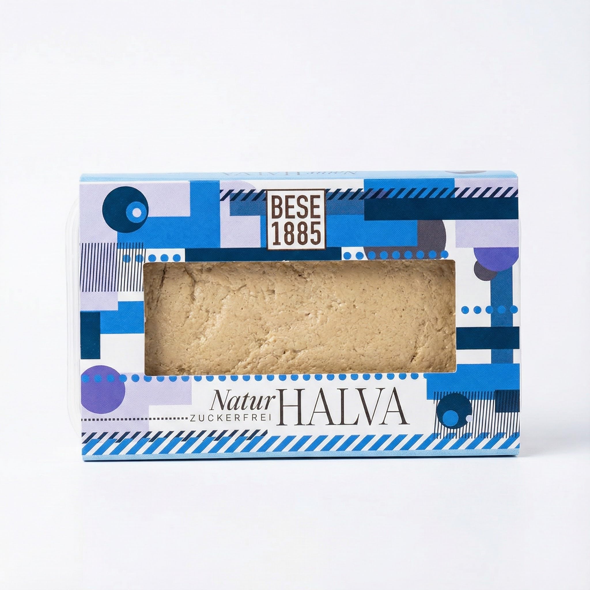 Halva de Sésamo Sin Azúcar con Extracto de Dátil 227g – Dulce Turco Natural con 60% Tahini – Sin Gluten, Sin Glucosa y Sin Aceite de Palma – [Sabor: Natural/Cacao/Pistacho] (Natural (Sin Azúcar))
