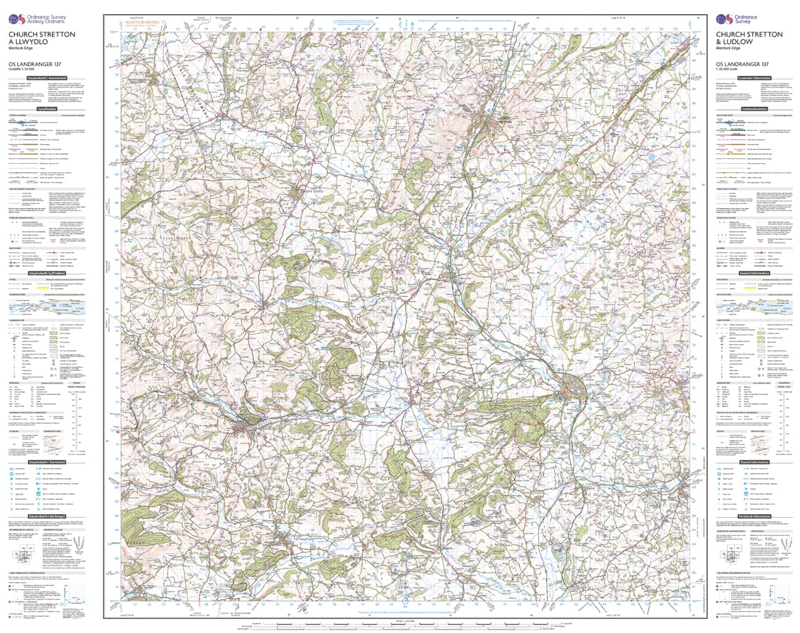 Church Stretton & Ludlow/Llwydlo Map | Wenlock Edge | Ordnance Survey | OS Landranger Map 137 | England | Walks | Cycling | Days Out | Maps | Adventure 5 81l26q0fJmL. SL1138
