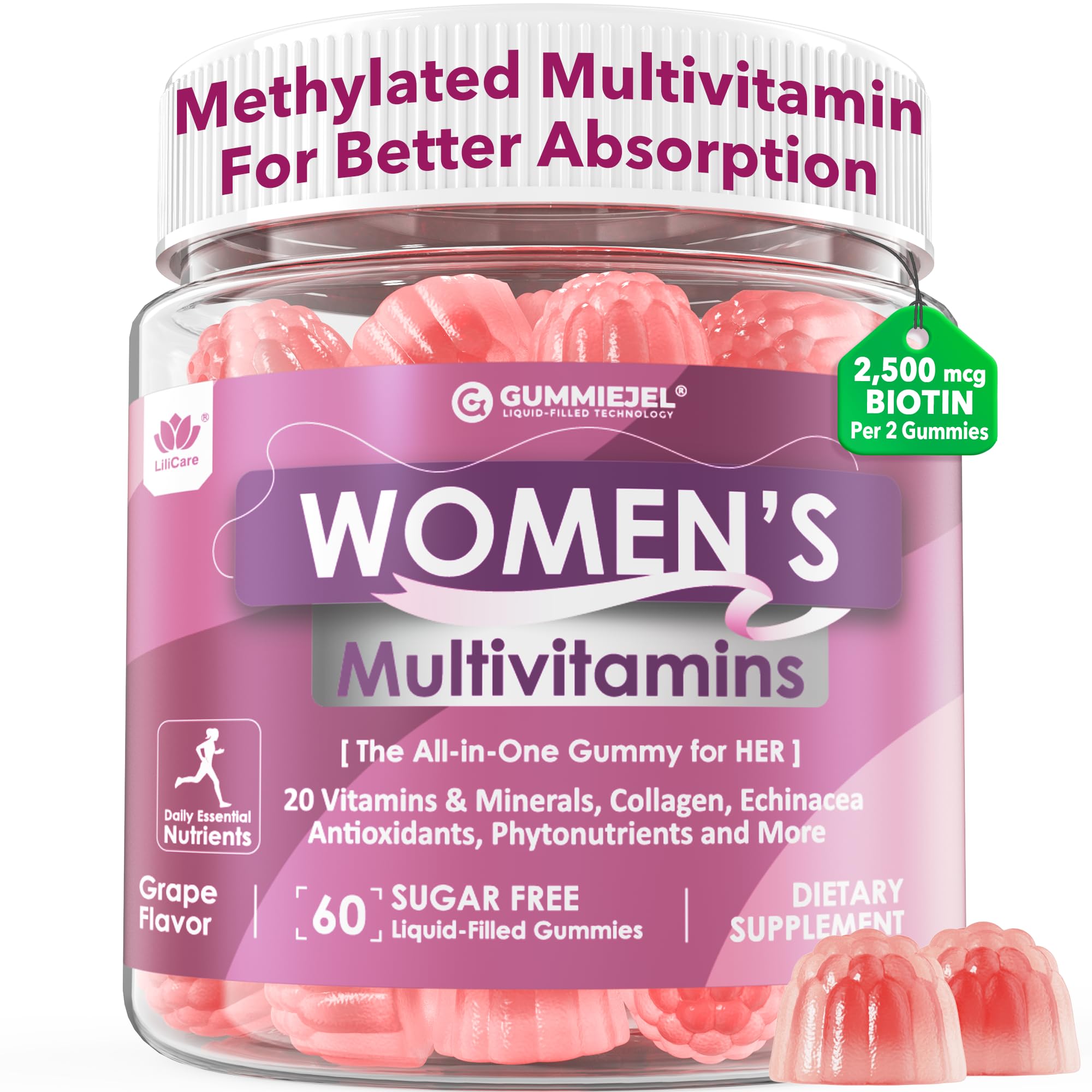 Womens Multivitamin Gummy for Immune & Daily General Wellness, 60 Cts 60 Count (Pack of 1)