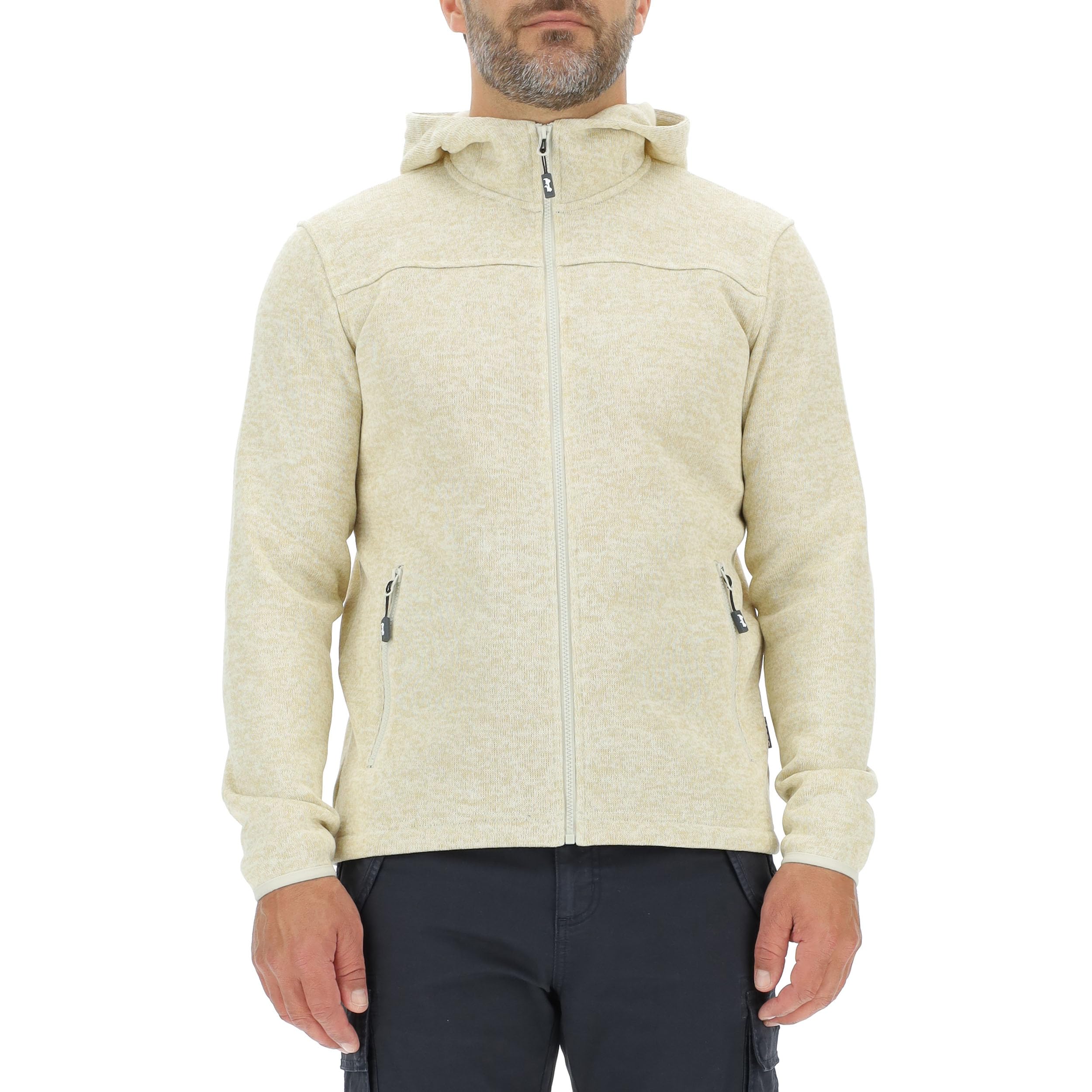 Jeep J Chaqueta Polar Hombre Con Capucha Y Bolsillos de Cremallera - Etiqueta J23w Sweatshirt Hombre