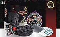 Vista 9 de MOVALUXE - Tortilla Prensa de Tortillas de Hierro Fundido de 10 pulgadas. Un set de regalo con una bolsa más caliente, 6 soportes para tacos, papel