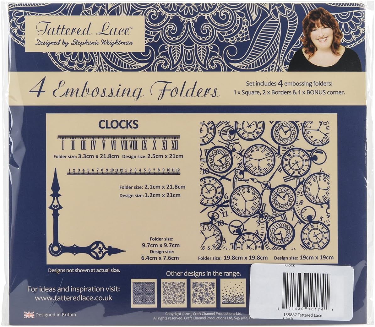 Create and Craft Clocks Tattered Lace Embossing Folders