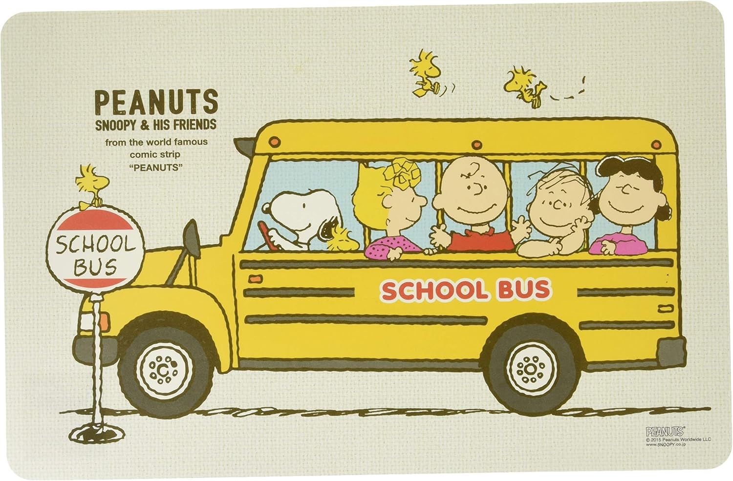 Amazon Peanuts ピーナッツ スヌーピー スクールバス ランチョンマット 43 5cm ランチョンマット オンライン通販