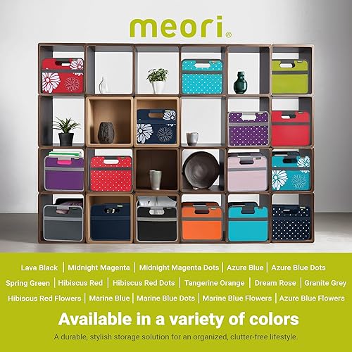 Miniatura 6 de meori Classic Pequeña caja plegable, caja de lava, plegable negro para organizar, guardar y transportar algo y todo