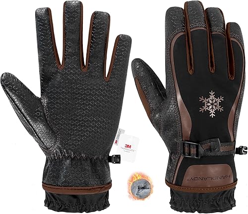 Vista 16 de HANDLANDY Winter Work Gloves, 3M Thinsulate Waterproof Insulated Glove for Men Women