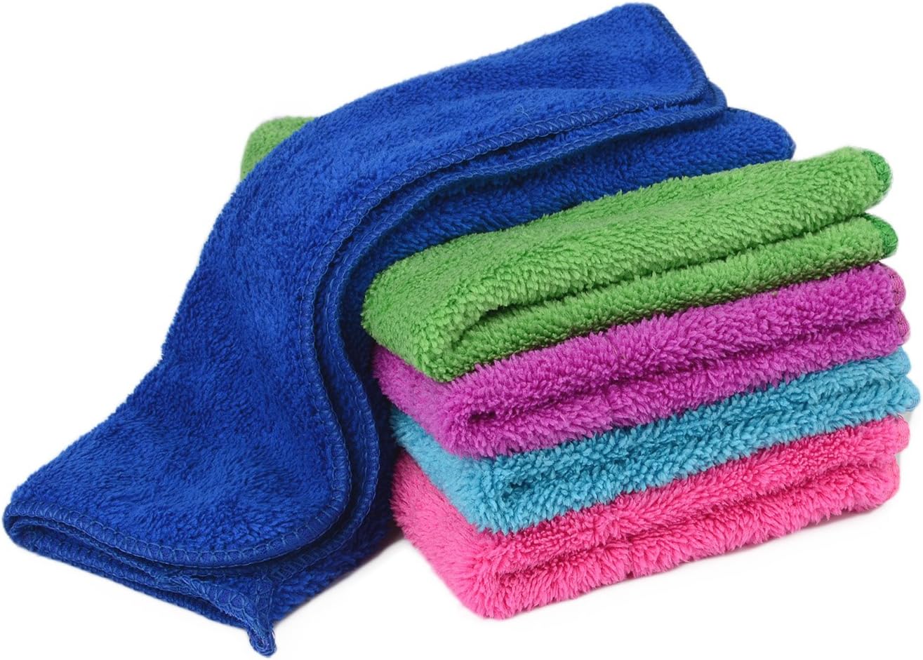 Zeltauto Microfiber Cleaning Cloths, 5Pack, 12 x 16 Inch