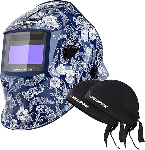 ARCCAPTAIN Casco de soldadura con pantalla de visualización grande, máscara de soldadura de oscurecimiento automático de claridad óptica superior de