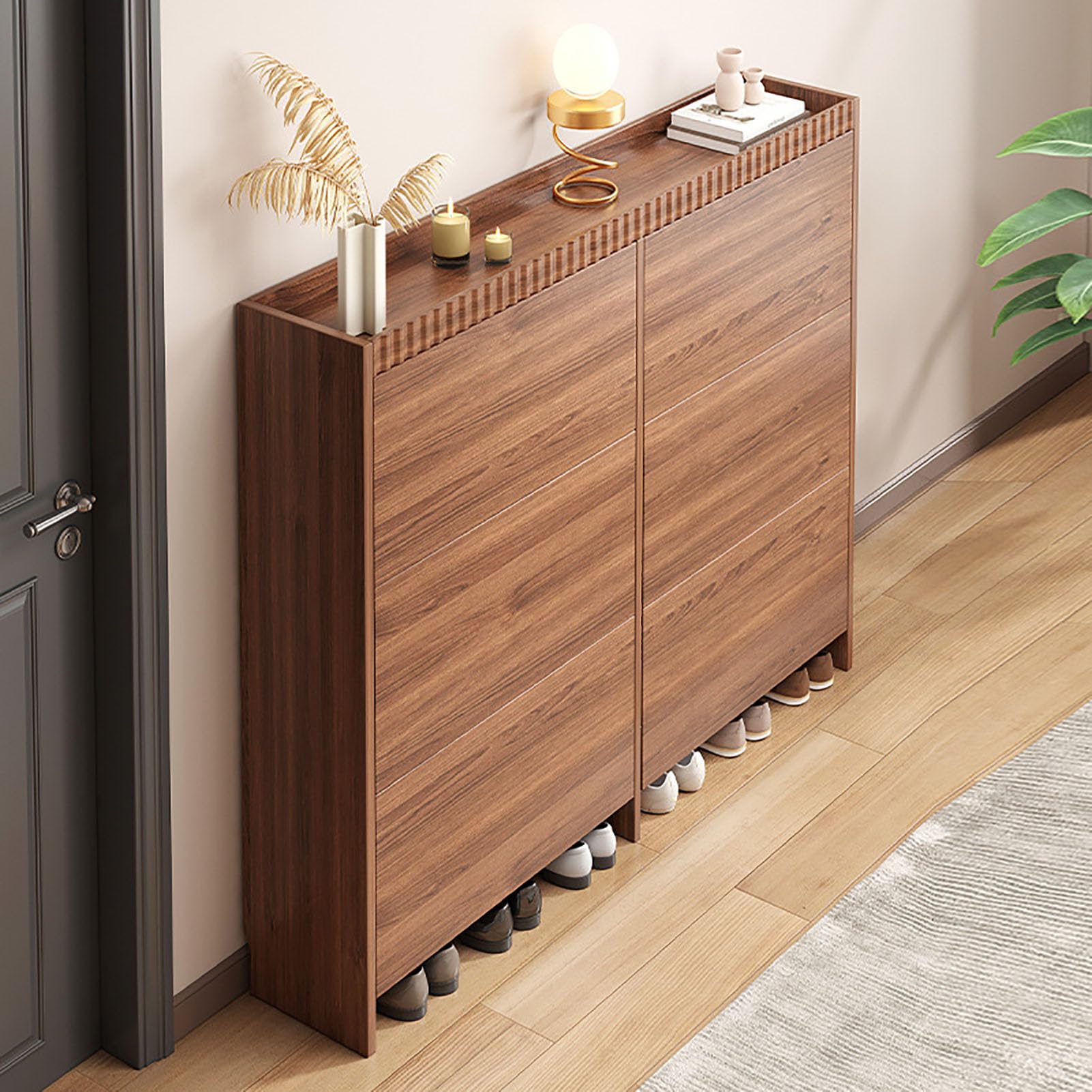 MSHGSKU Freestanding Shoe Cabinet with Flip Drawers, Slim Storage Organizer for Entryway, Hallway, Closet, and Living Room