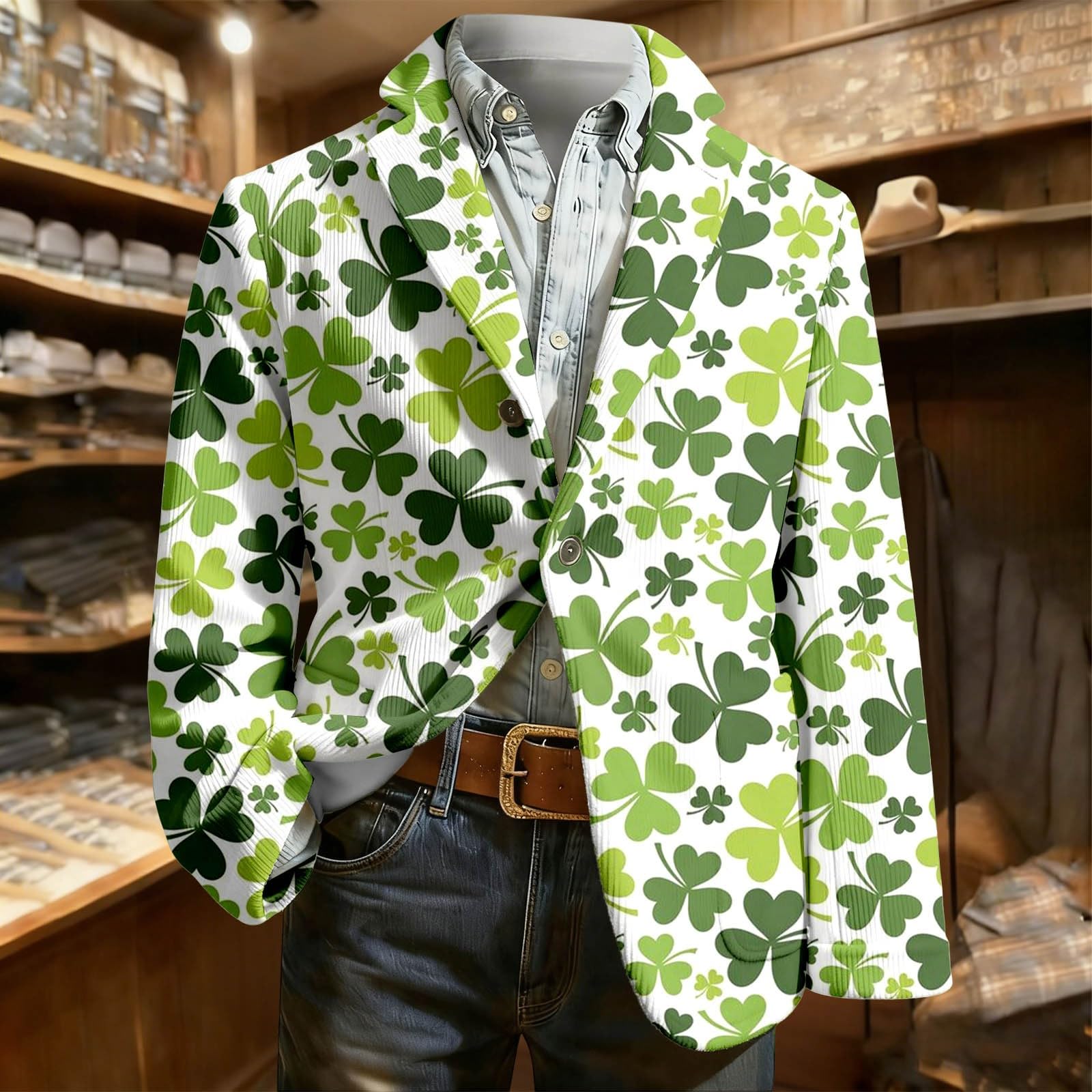 Elegante chaqueta de pana festiva de esmoquin para hombre, con estilo de patrón de San Valentín, ligera, inteligente, casual, para discoteca