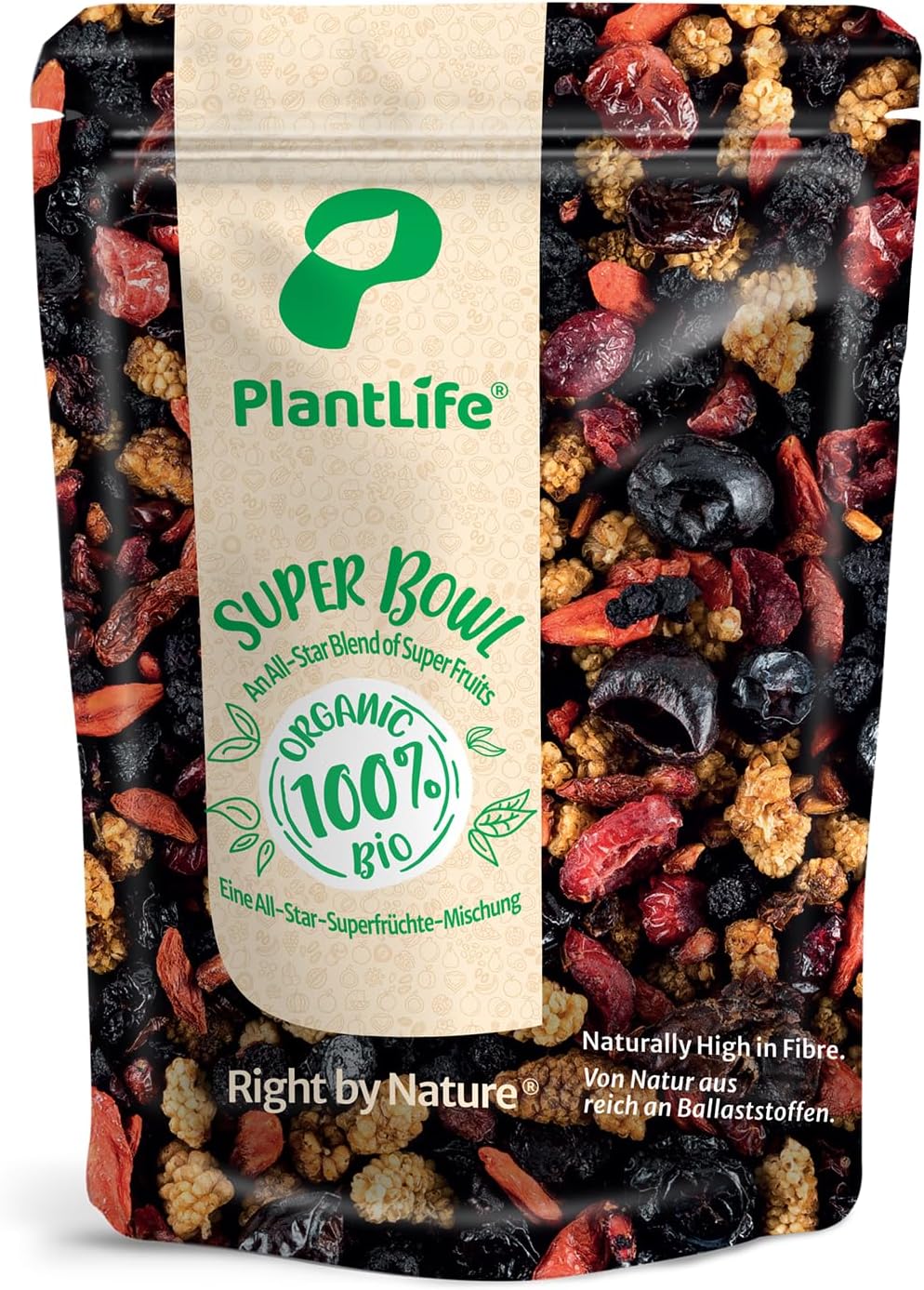 PlantLife Organic Dried Fruit Mix "Super Bowl" 350g Premium Dried