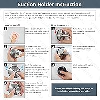 Vista 7 de YOHOM - Ganchos de ventosa de acero inoxidable negro para ventana y ducha, para toallas - Sostiene 2 piezas