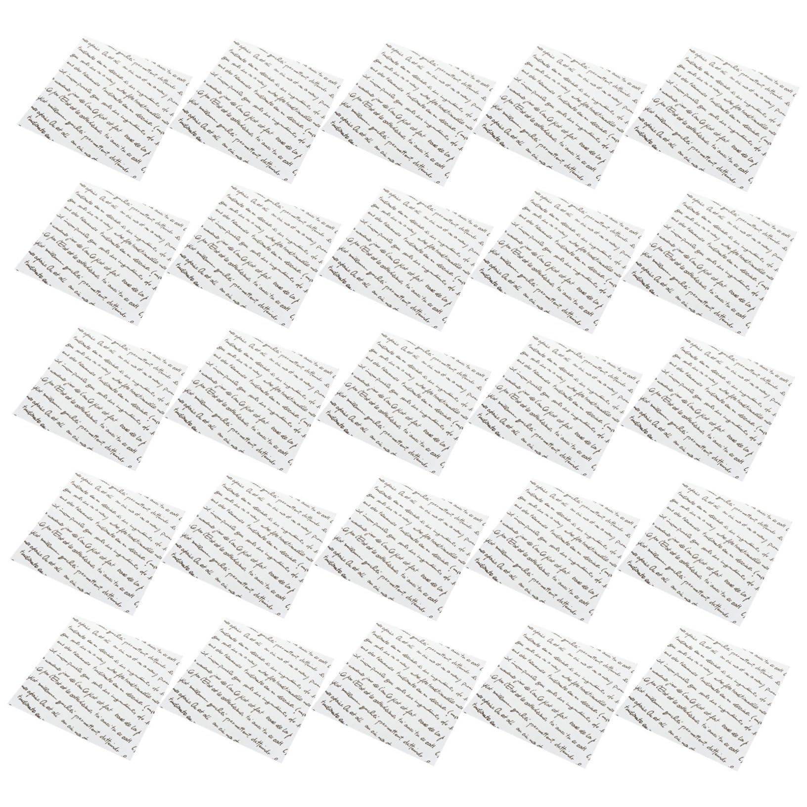 VINTORKY Retro Packaging Paper 25x25cm Food Wrapping Paper Sheets for Chicken Rolls