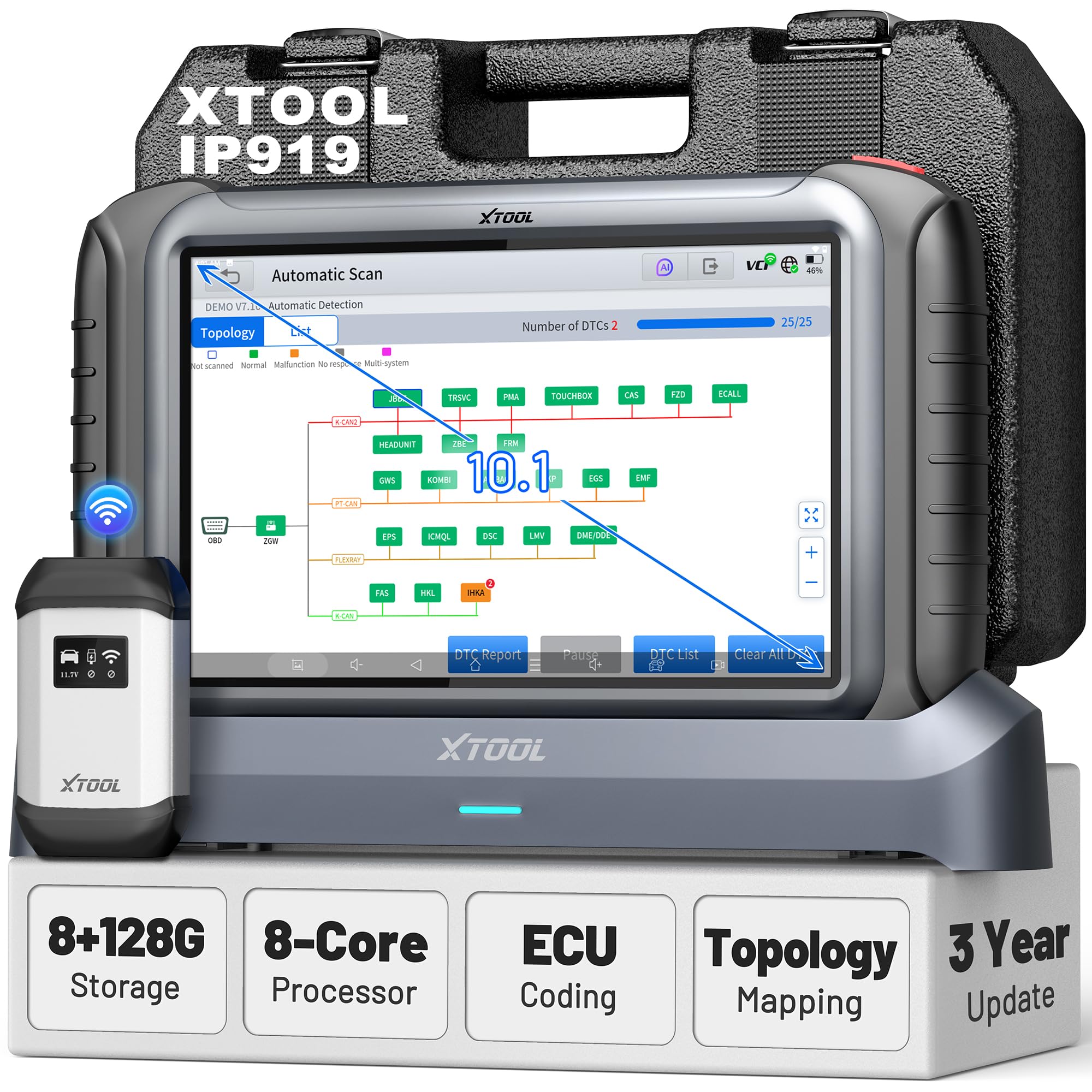 Amazon.com: XTOOL IP919 AI-Assisted Diagnostic Scanner for Car