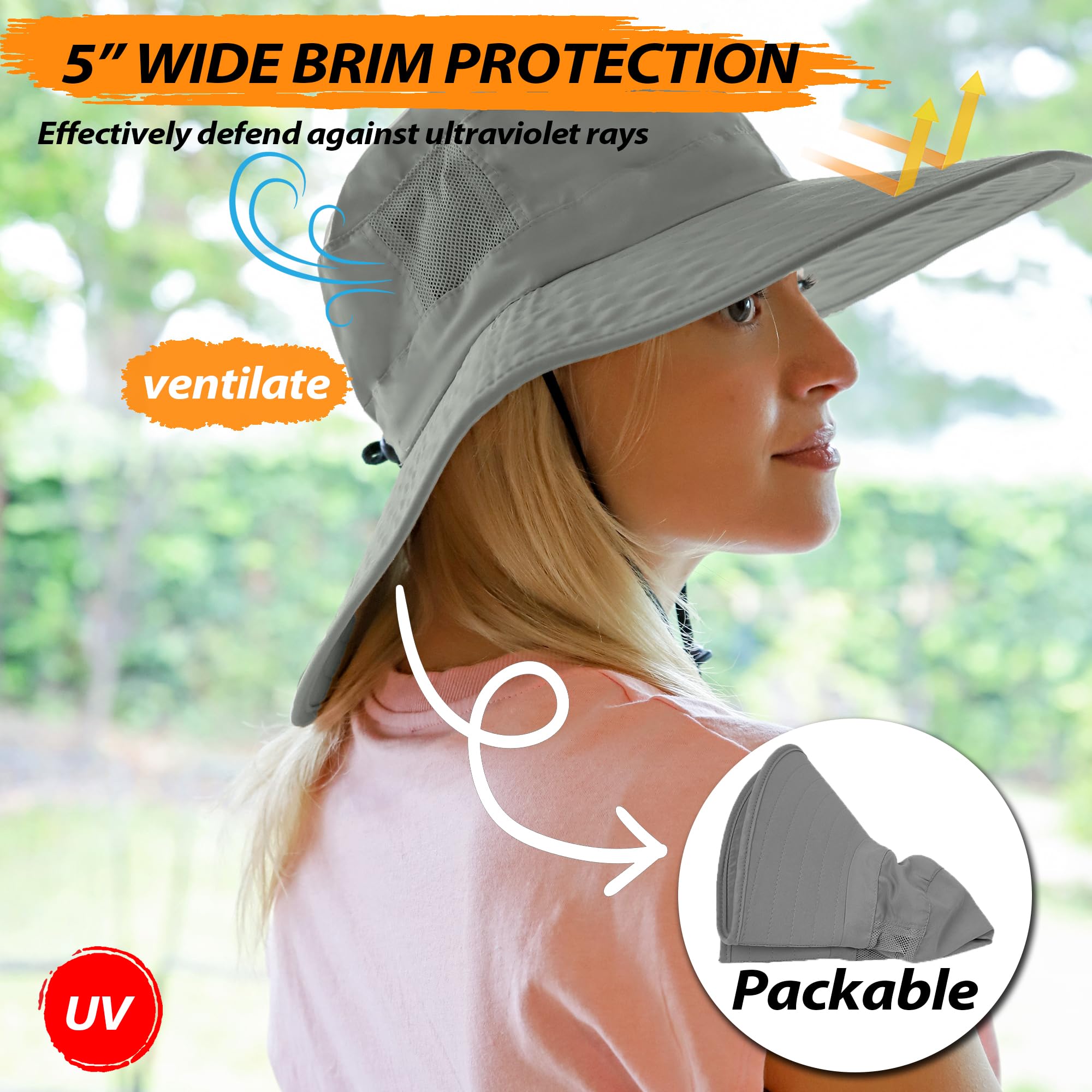 Amazon.com: Solaris Wide Brim Sun Hat for Women, UPF 50+ UV