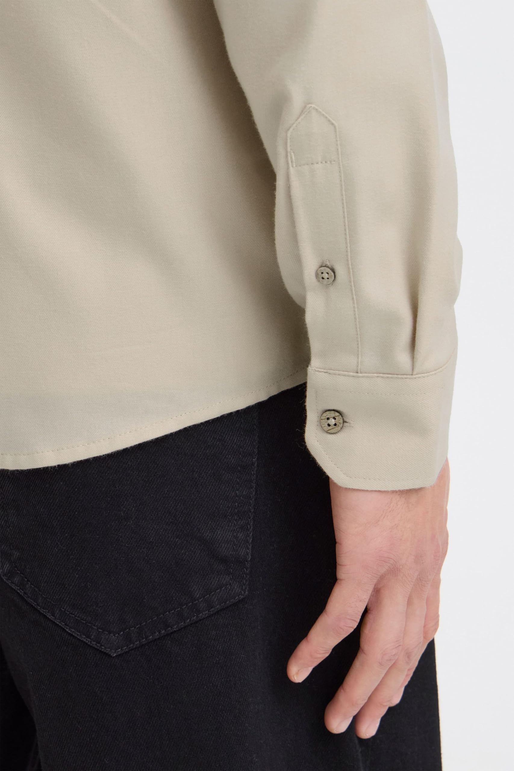 !Solid SDPete SH - Camisa básica de Manga Larga para Hombre con Cuello Abotonado, Resistente algodón y poliéster de Calidad