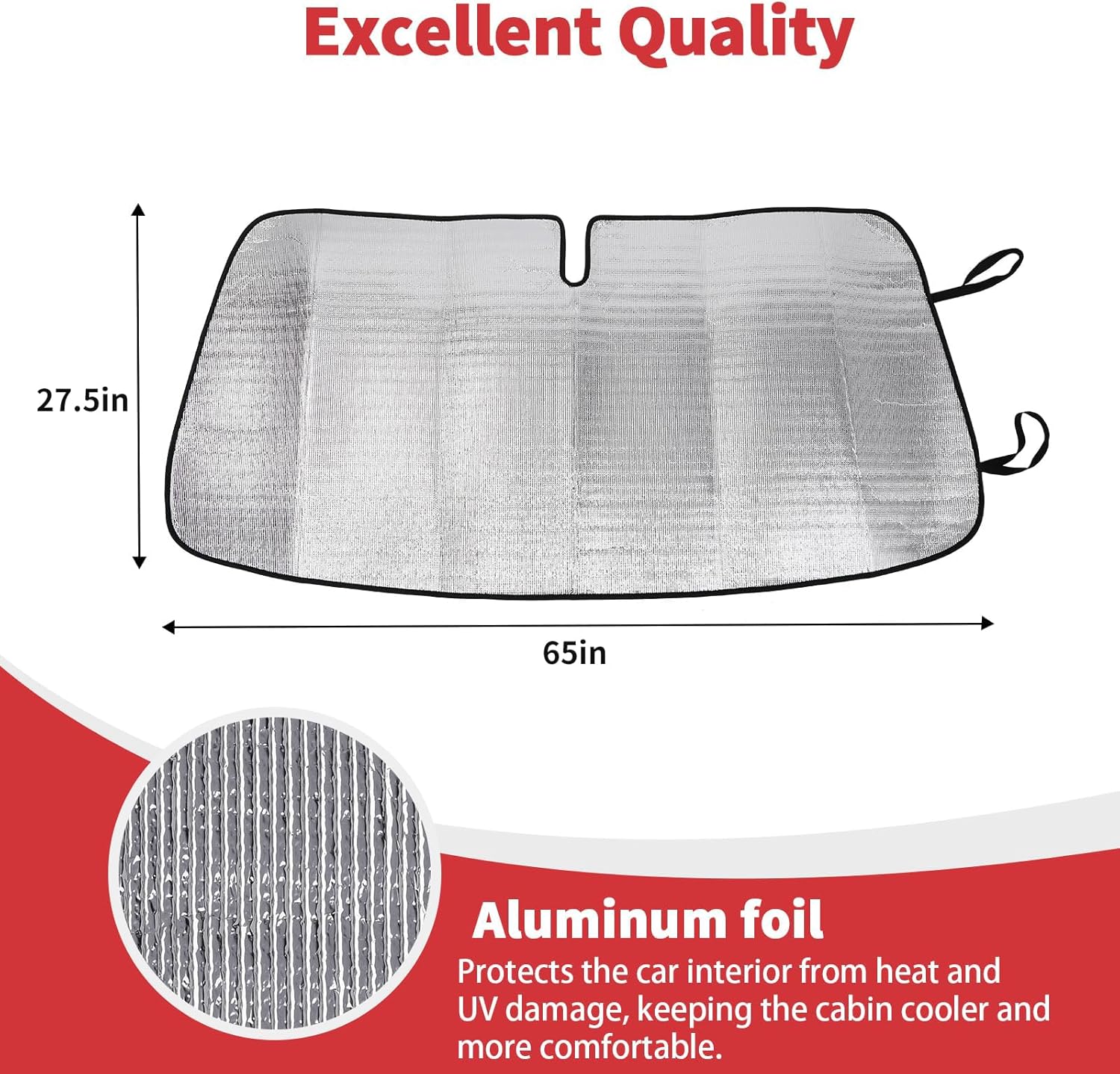 Linskip Custom Windshield Sunshade for 2009-2014 Ford F150 – Reflective Outer Layer Sun Visor for Heat & UV Protection, Interior Accessories