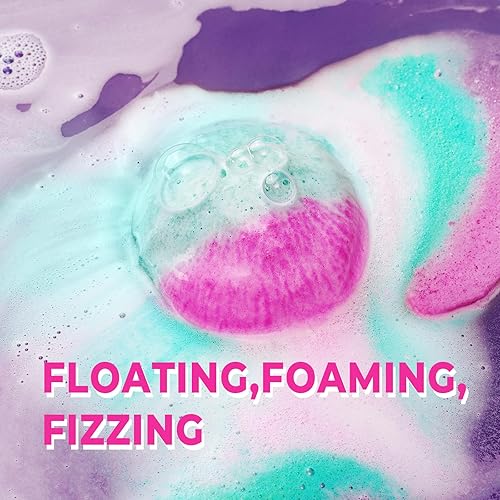 Miniatura 5 de Paquete de 9 bombas de baño para niños con juguetes en el interior, juego de regalo de princesas y criaturas mágicas, divertido e hidratante,