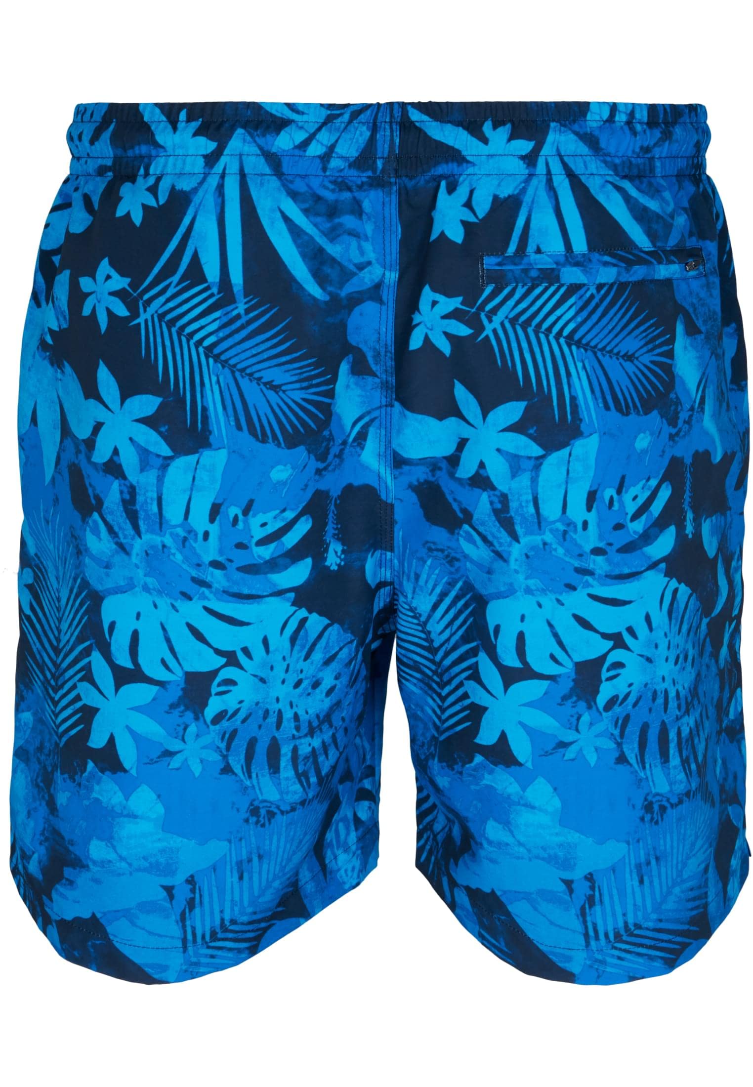 Urban Classics Pattern Palm Hombre Bañador Negro/Aceituna