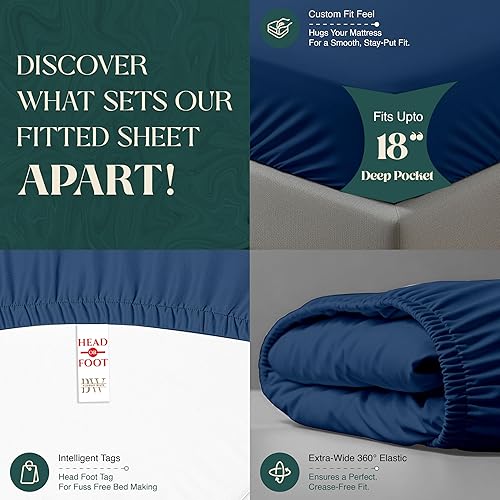 Miniatura 4 de Juego de sábanas de algodón egipcio 100%, 1000 hilos, tamaño Queen, 4 piezas, tejido satén, refrescante, suave, resistente a las arrugas, lujo,