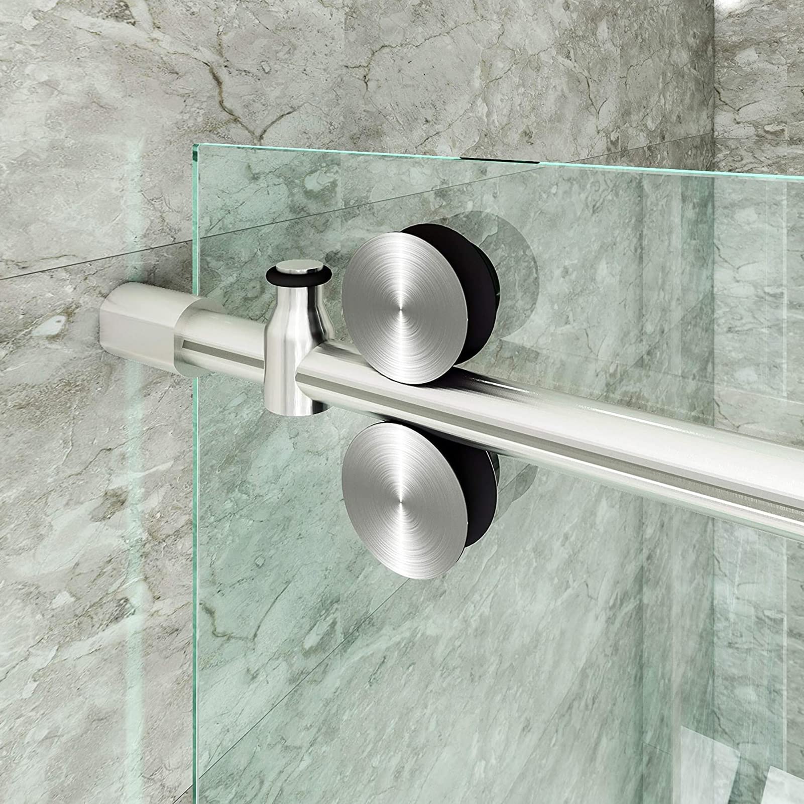 Kit de quincaillerie pour porte de douche coulissante en verre sans cadre de salle de bain moderne