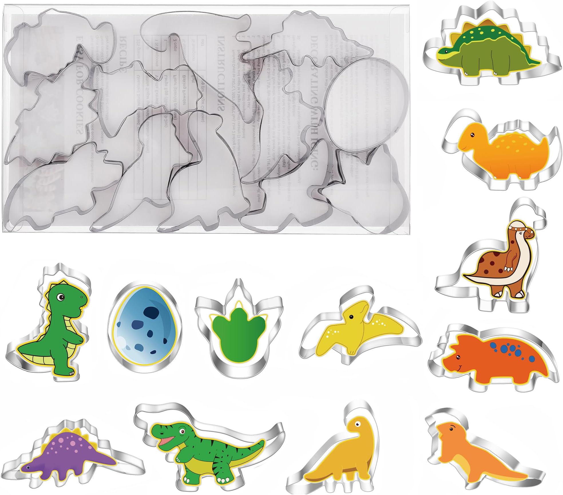 Amazon 3 dinosaur shaped cookie cutters 3 d skeleton fossil