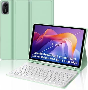 FOGARI Keyboard case for Xiaomi RedmiPad2 11 inch 2025,Grass Green