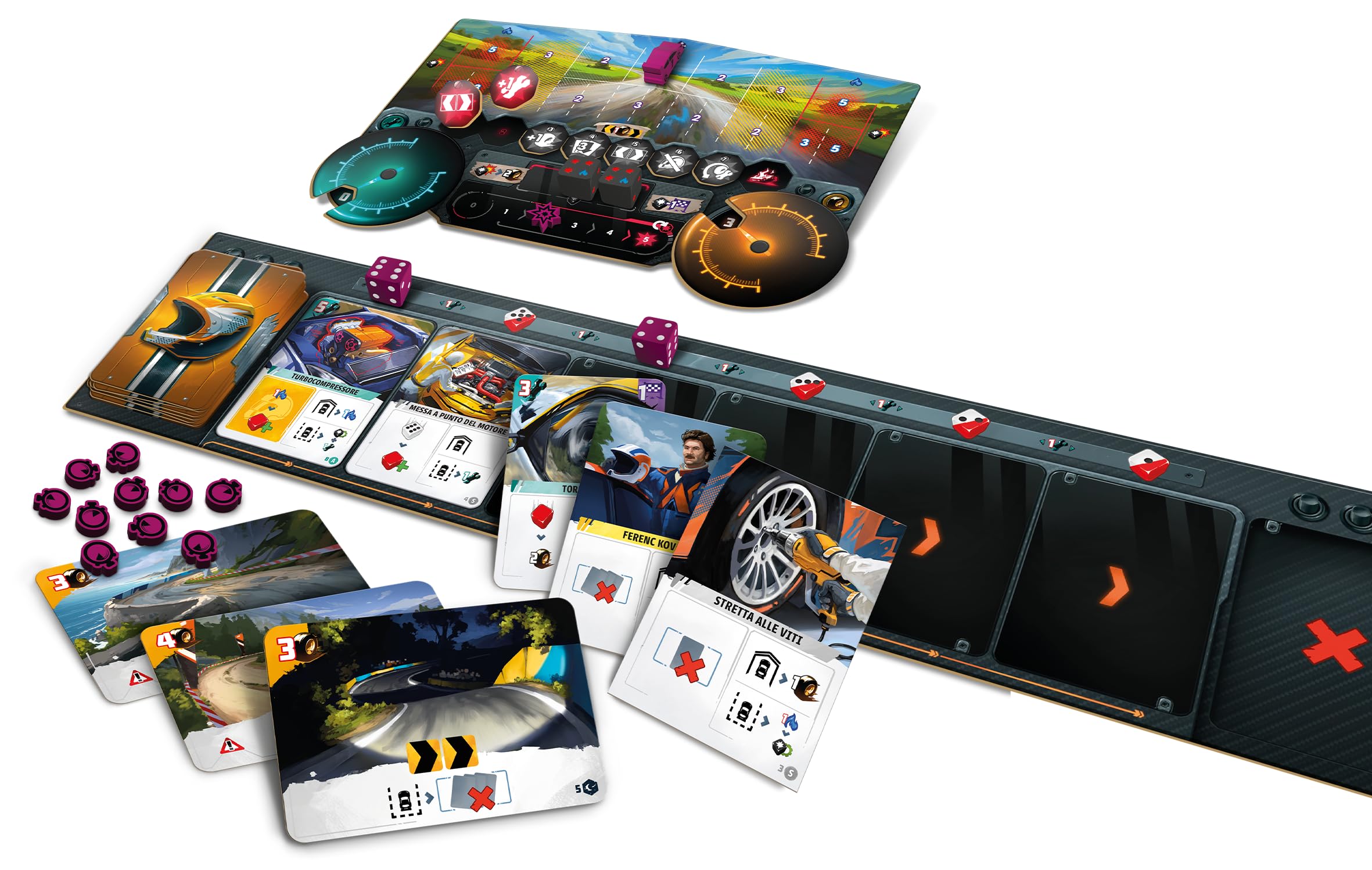 Cranio Creations - Dirt & Dust - Diventa un Pilota di Rally! | 1-4 Giocatori - 90 Min – Gioco per Esperti – Età 14+ - Edizione in Lingua Italiana