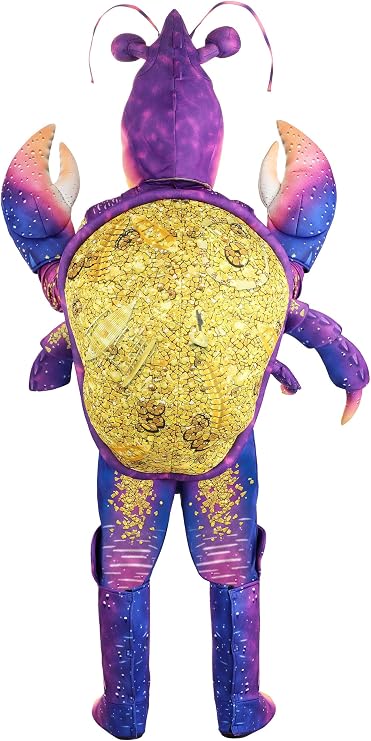 Disney Moana Tamatoa Costume for Adults - Jumpsuit, Shell, Headpiece, Mitts, Boot Covers - Officially Licensed