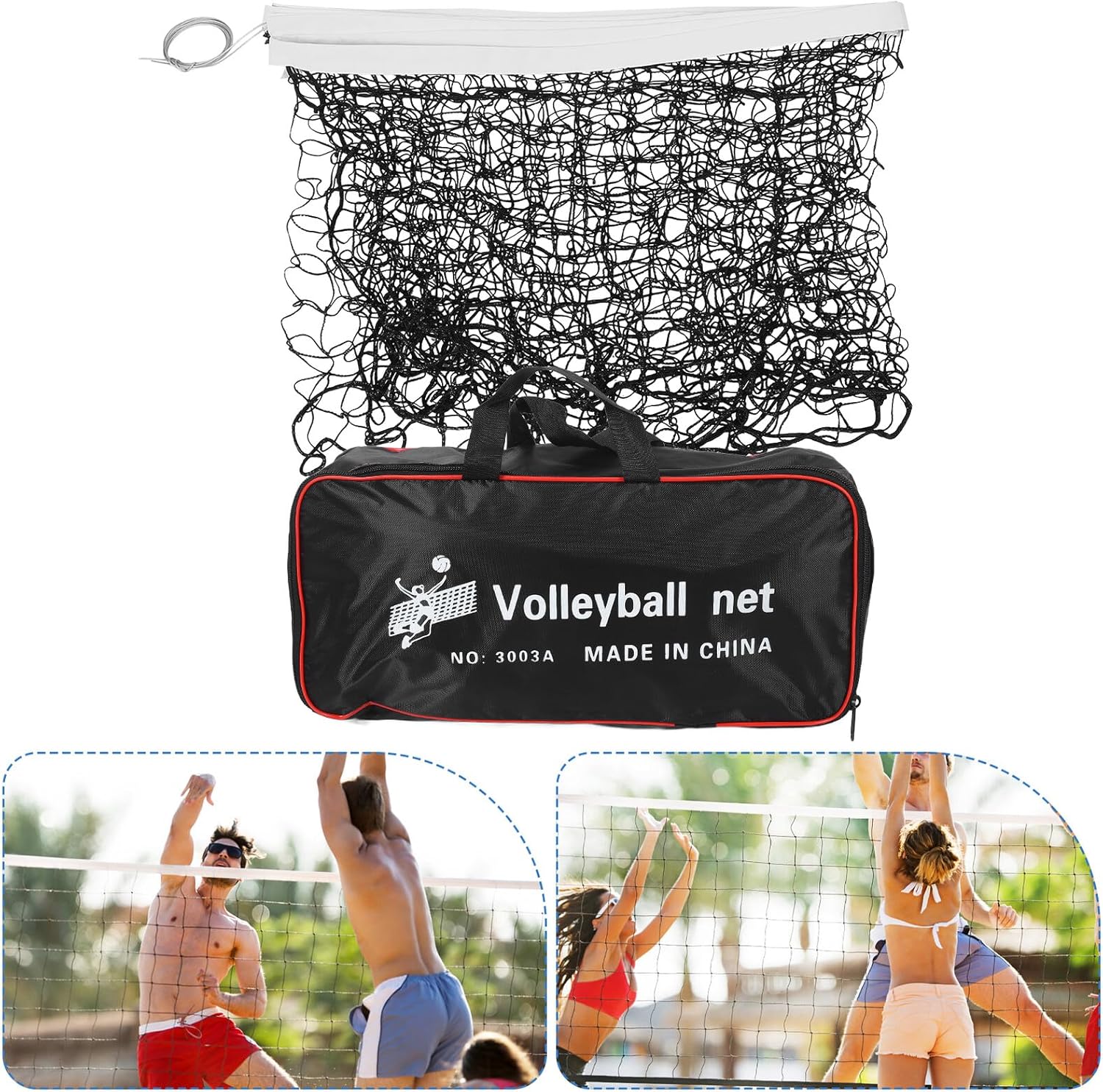 Portable Folding Volleyball Net for Beach and Backyard Polyester Outdoor Sports Net with Small Mesh Design Easy Installation and Wind-Resistant Stability for Volleyball and