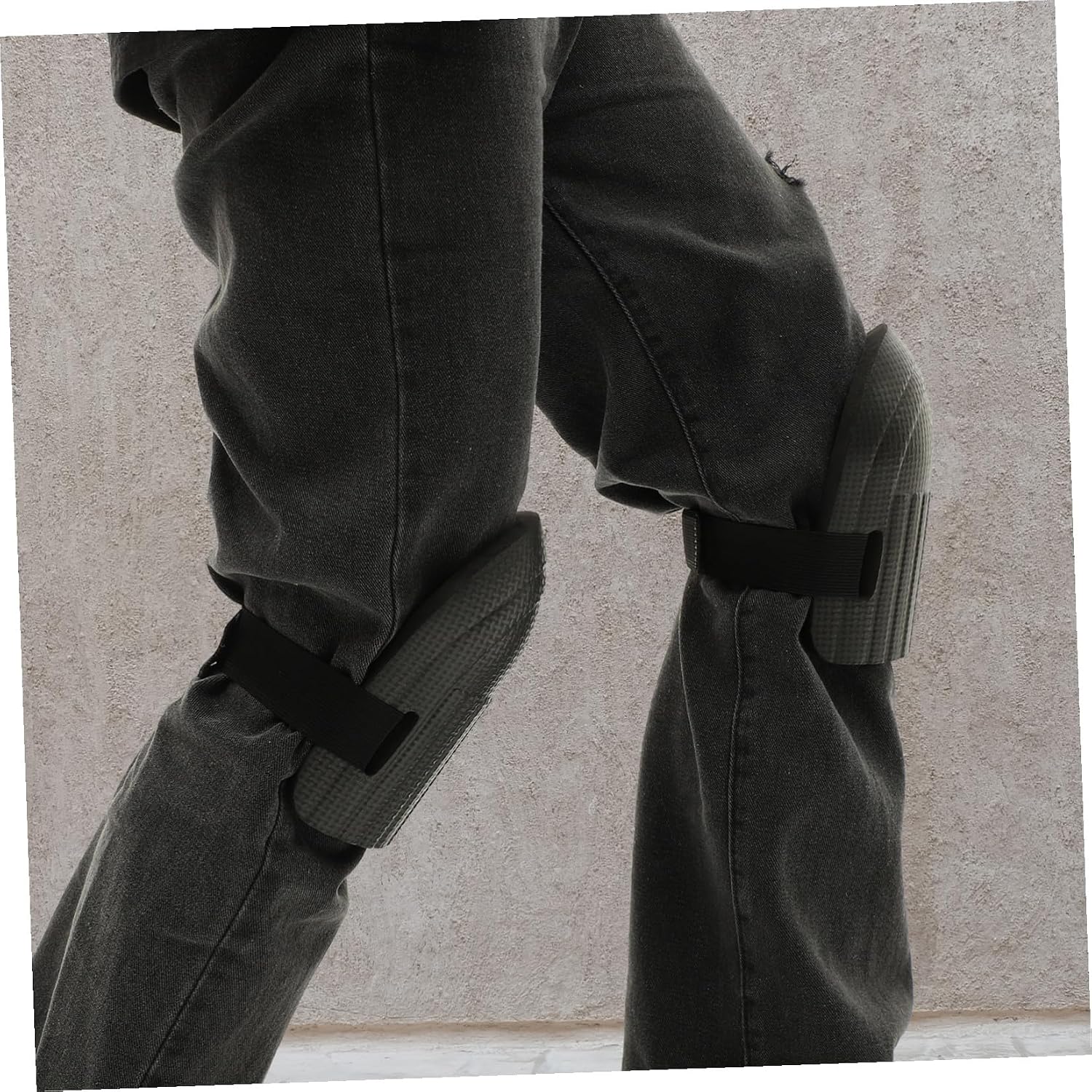 2 Pairs Professional Work Kneepads Wear-resistant Knee Guard Pads for Construction Gardening Mechanics with Soft Comfortable Cushion Convenient Pad Inserts for Work Trousers Black