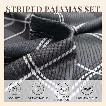 HEARTNICE Women's Plaid Pajama Set Soft & Cozy Long Sleeve Button-Down Sleepwear