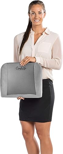 Miniatura 7 de ComfiLife Cojín para asiento de auto y silla de oficina respaldo para apoyo lumbar de espuma viscoelástica con correa ajustable y malla 3D que