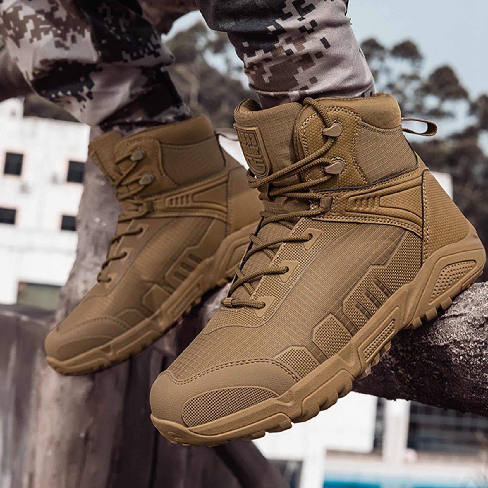 妻ロングブーツ野外 