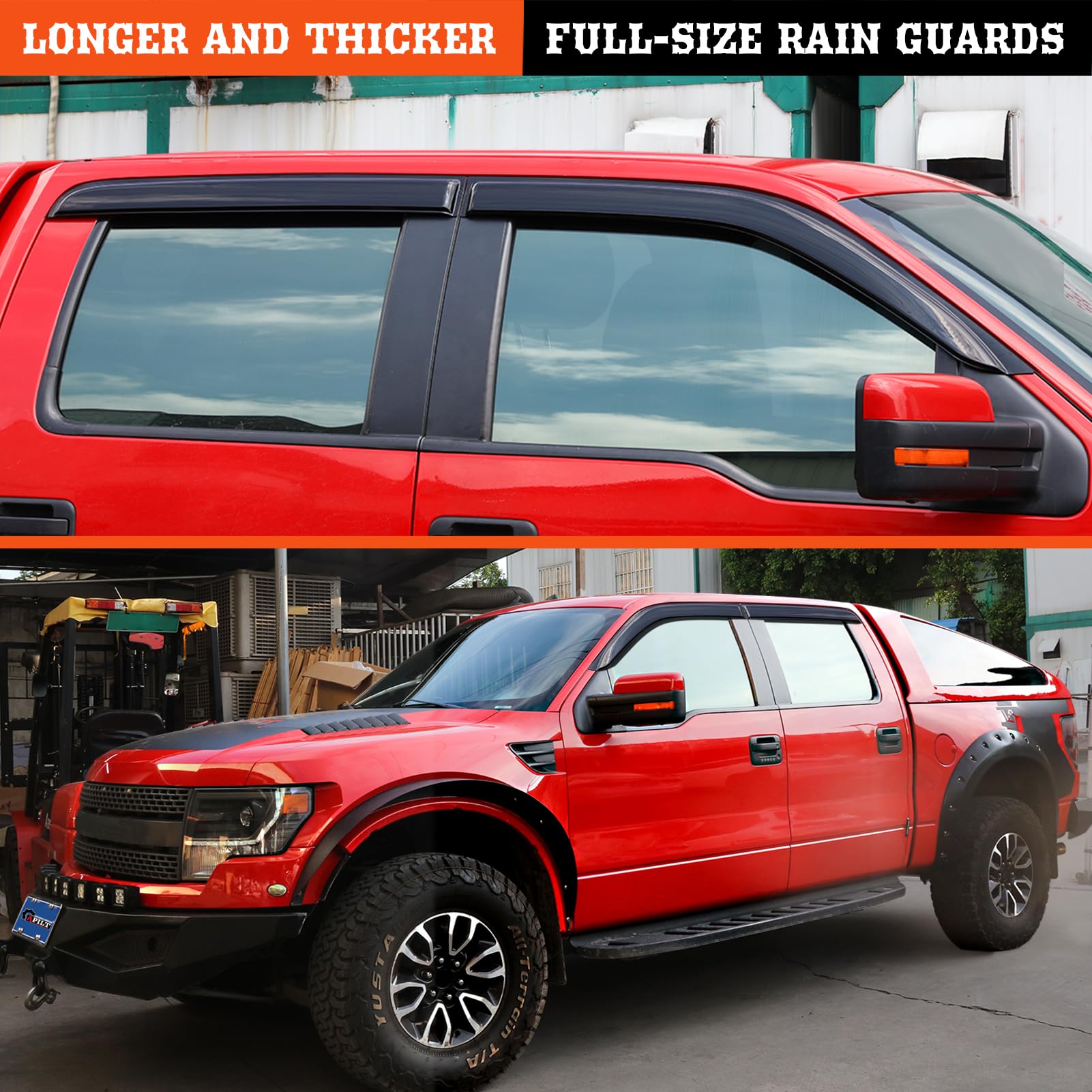 Ford Raptor Guard Snapklik.com : APILT Tape-On Rain Guards Window Vent Visors For 2009 ...