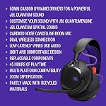 JBL Quantum 650 - Casque de jeu sans fil Bluetooth avec son spatial JBL Quantum, Micro à réduction de bruit, Câble USB-C, Autonomie de 45H et pièces remplaçables, Compatibilité multiplateforme - Noir