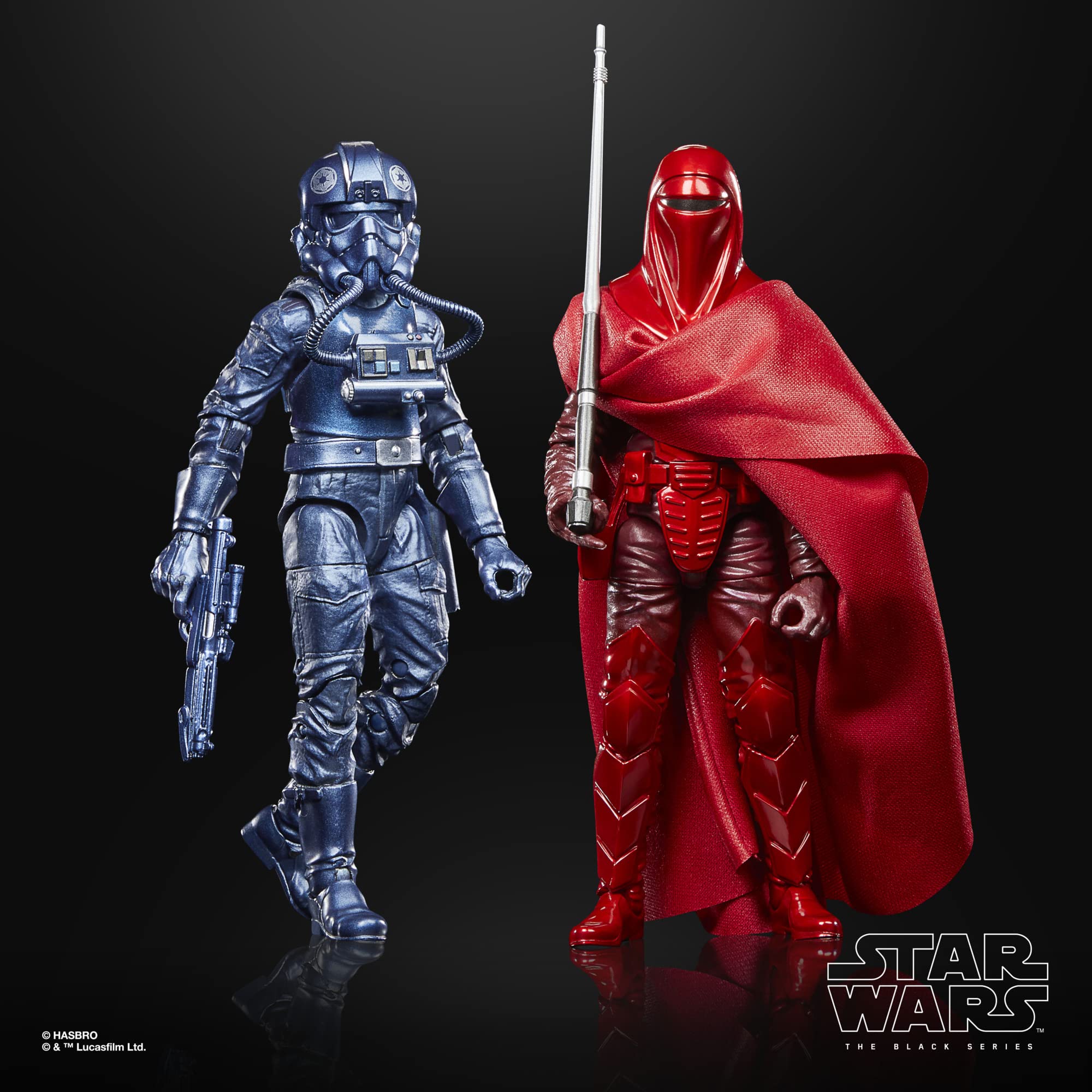 Star Wars The Black Series Carbon-Optik Emperor’s Royal Guard & TIE Fighter Pilot, Action-Figuren (15 cm) Doppelpack