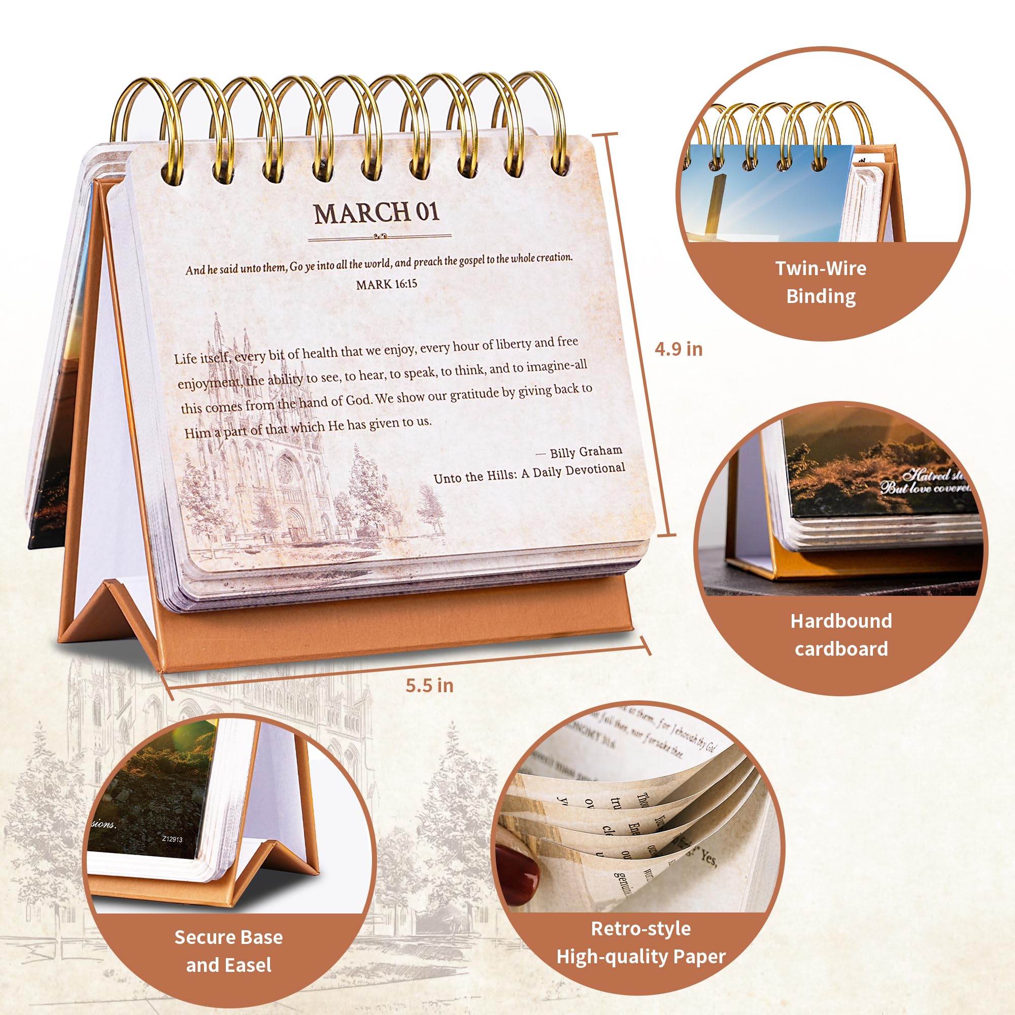 Snapklik com : Desk Calendar Bible Verse Desk Calendar Flip 4 9 X 4