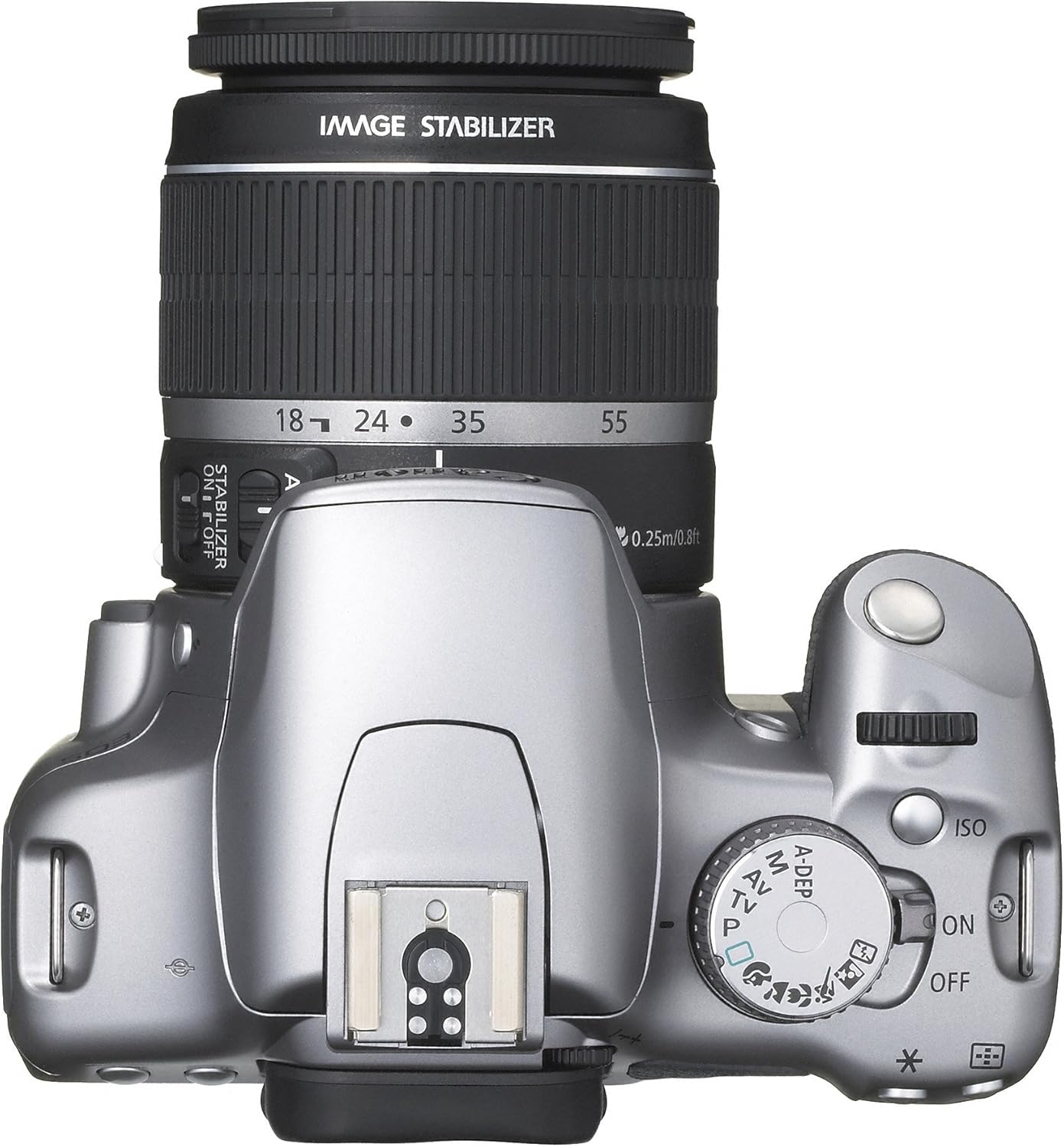 Canon Digital Rebel XSI 12.2 MP Digital SLR Camera with EF-S 18-55mm f/3.5-5.6 IS Lens (Silver) Silver XSI w/ 18-55mm IS Lens Standard Packaging image 3 of 14 B0012Y6HC8