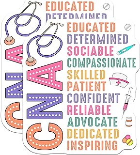 (2 Pack) CNA Magnets - Nurse Appreciation Magnets - Nursing Staff Motivational Magnets - 5" On Longest Side - for Cars, Refrigerators, Toolboxes, Lockers - Made in USA BMCS3080