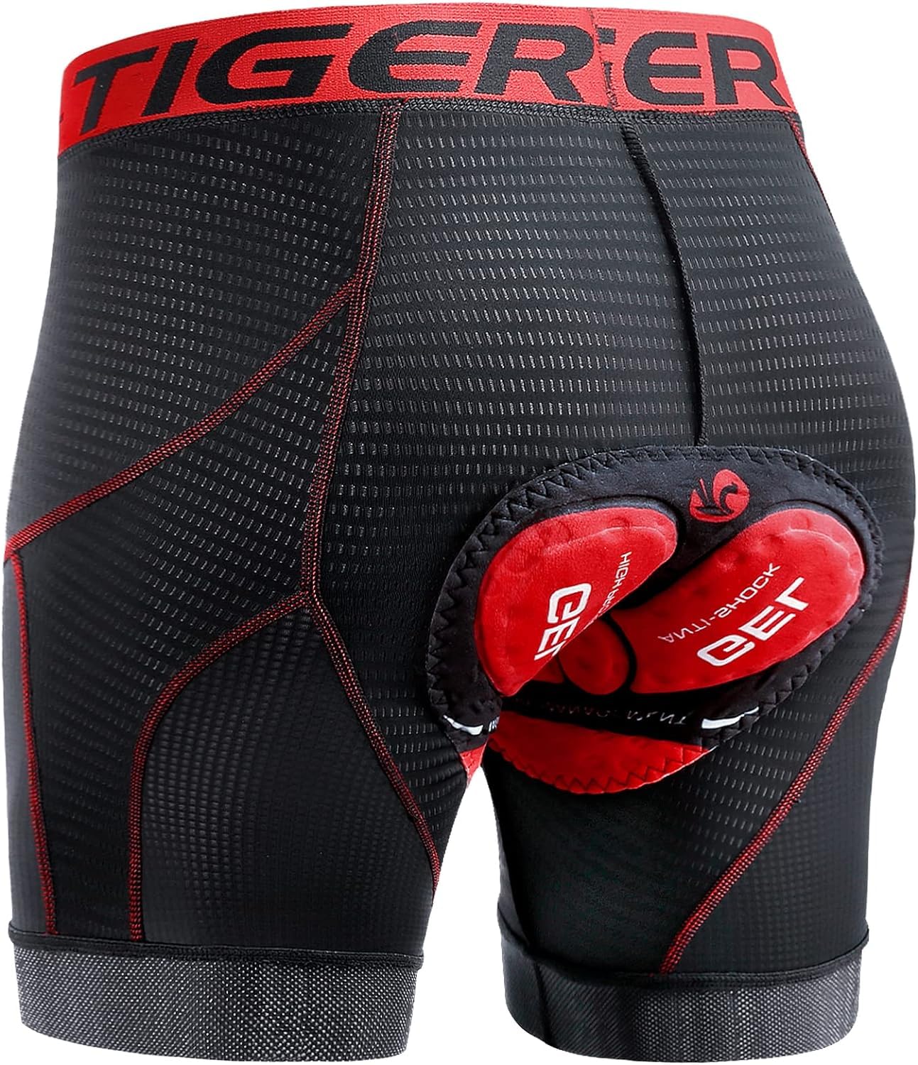 X-TIGER Herren Radunterhose Fahrradhosen mit 5D Sitzpolster Fahrrad MTB Unterwäsche Pro Bike Boxer Größe Kurze Hosen