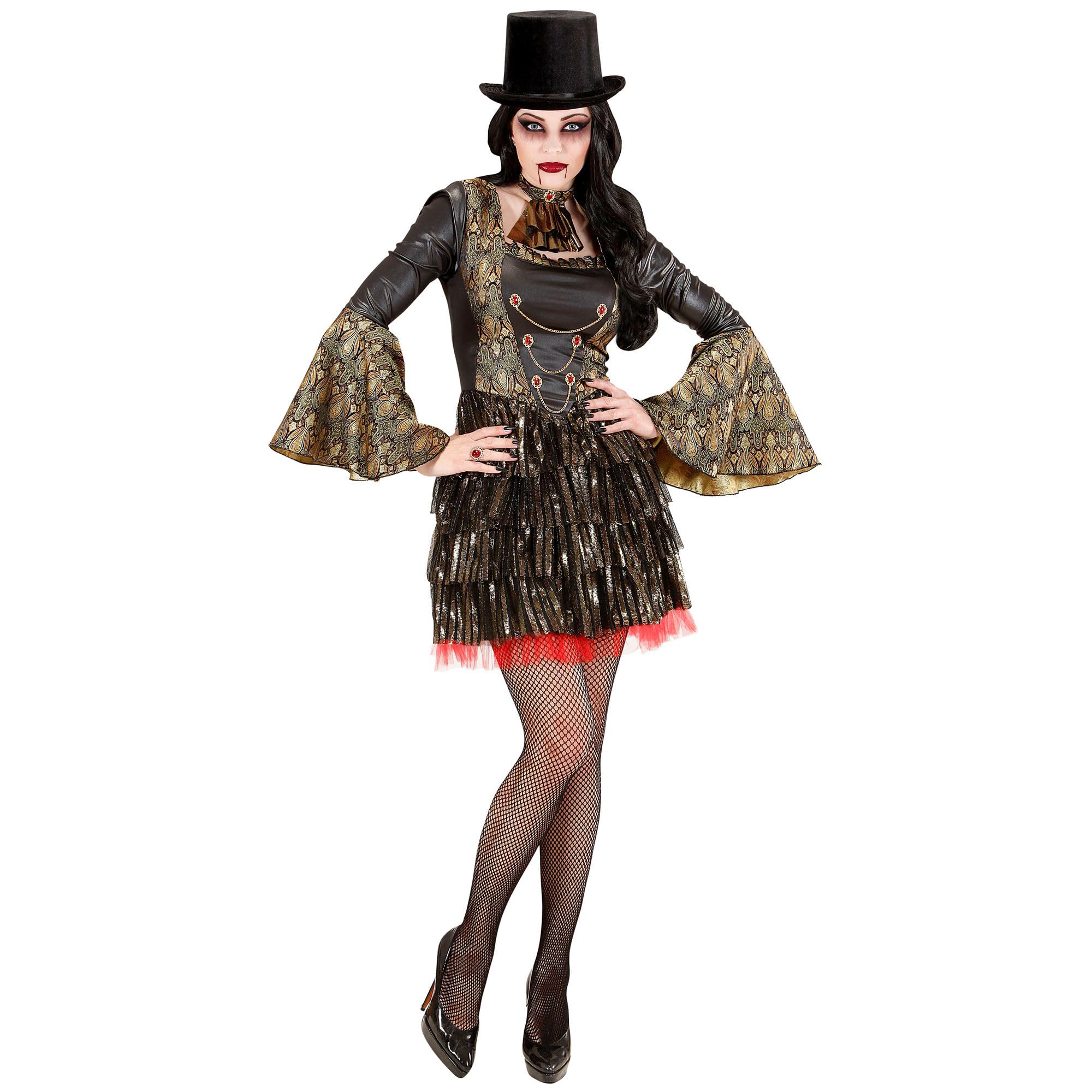 Ladies Gothic Vampiress Costume Small UK 8-10 for Halloween Fancy Dress